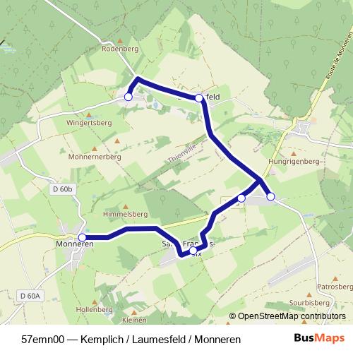 57emn00 bus Line Map