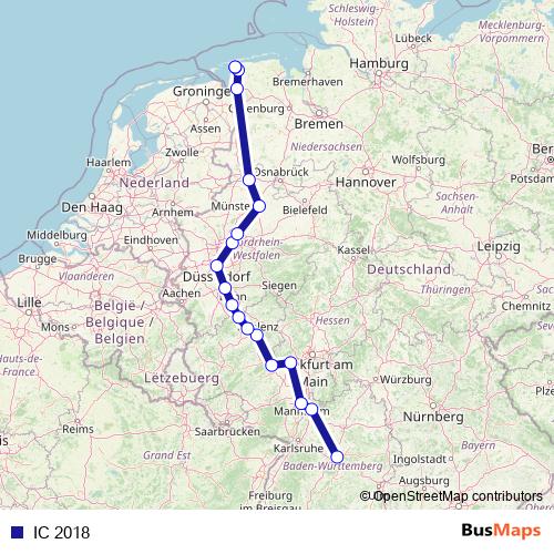 IC 2018 rail Line Map
