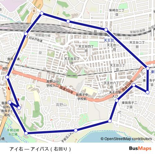 アイ右 bus Line Map