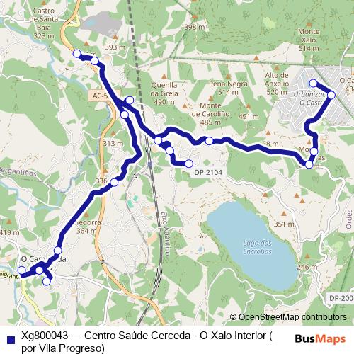 Xg800043 bus Line Map