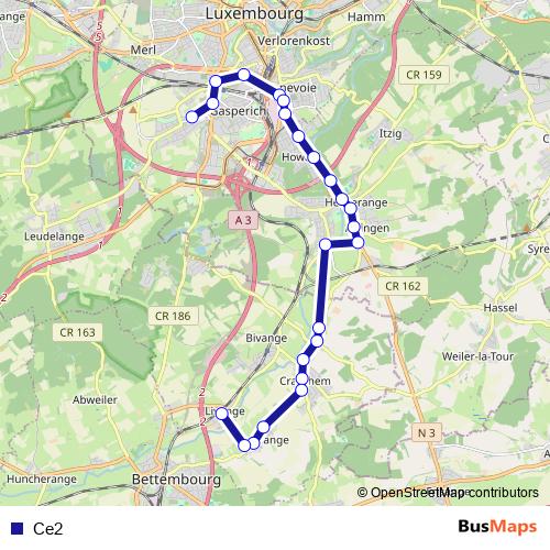 Ce2 bus Line Map