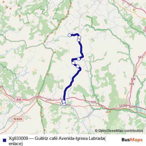 Xg833009 bus Line Map