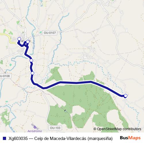 Xg603035 bus Line Map
