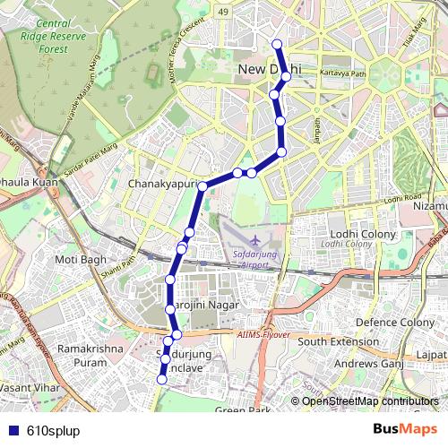 610splup bus Line Map