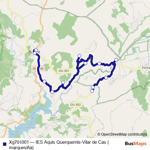 Xg701001 bus Line Map
