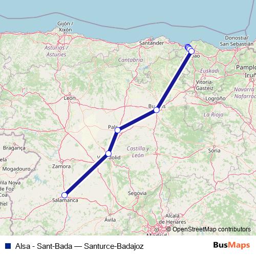 Alsa - Sant-Bada bus Line Map