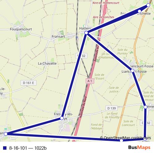 8-16-101 bus Line Map