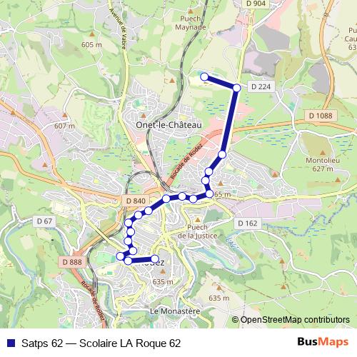 Satps 62 bus Line Map