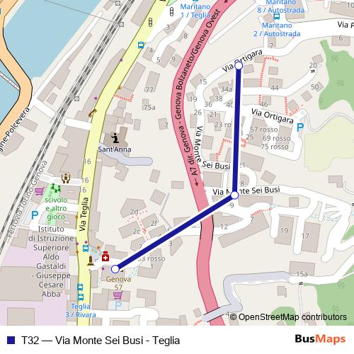 T32 bus Line Map