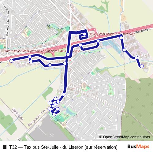 T32 bus Line Map