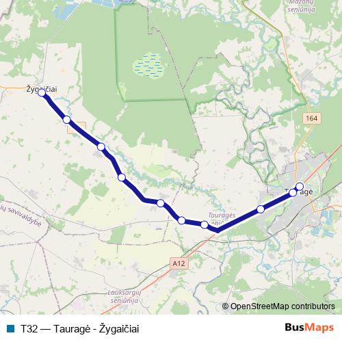 T32 bus Line Map