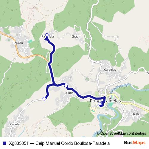 Xg835051 bus Line Map
