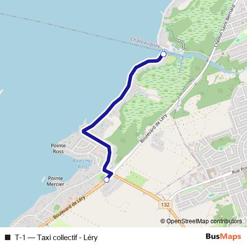 T-1 bus Line Map