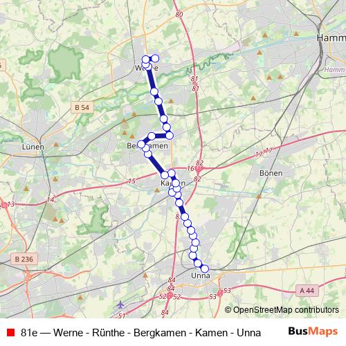 81e bus Line Map