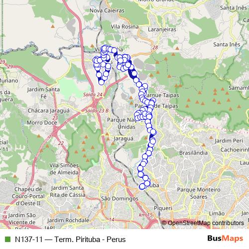 N137-11 bus Line Map
