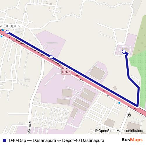 D40-Dsp bus Line Map