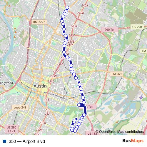 350 bus Line Map