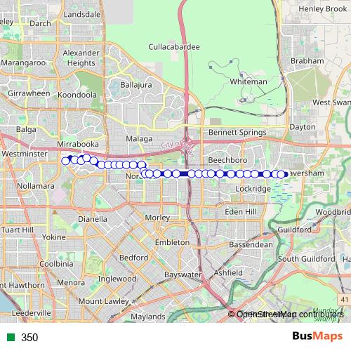 350 bus Line Map