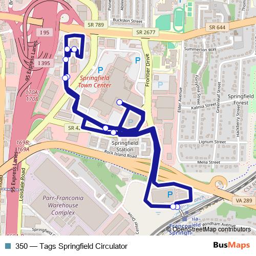 350 bus Line Map