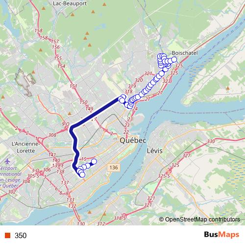 350 bus Line Map