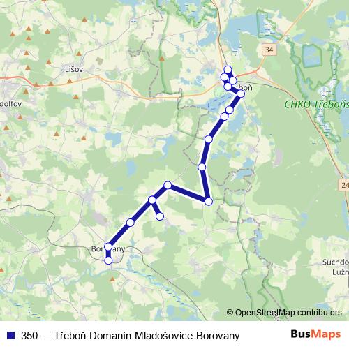350 bus Line Map