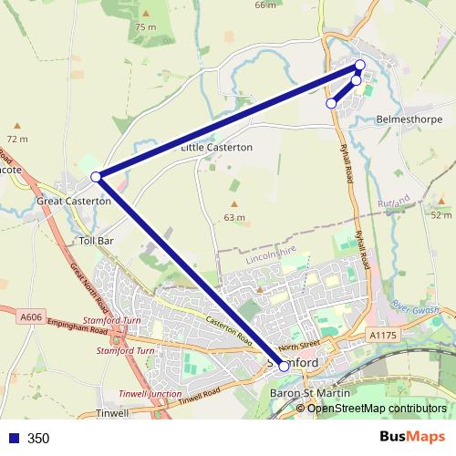 350 bus Line Map