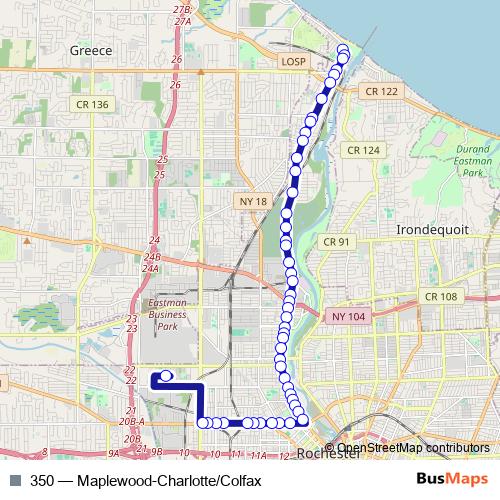 350 bus Line Map