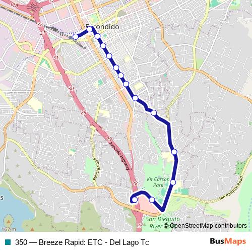 350 bus Line Map