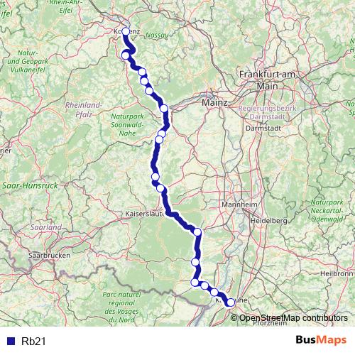 Rb21 rail Line Map