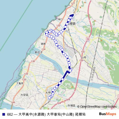 662 bus Line Map