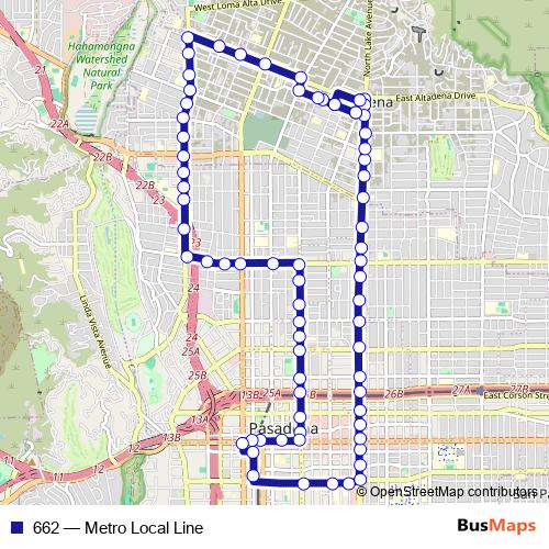 662 bus Line Map