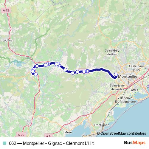 662 bus Line Map