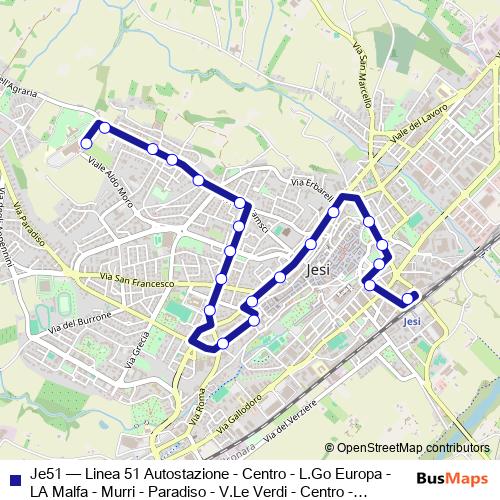 Je51 bus Line Map