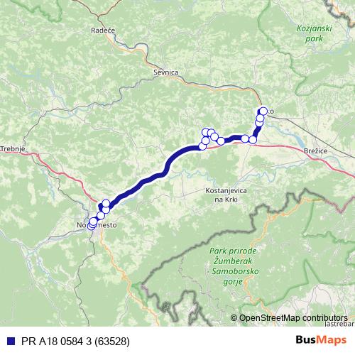 PR A18 0584 3 (63528) bus Line Map
