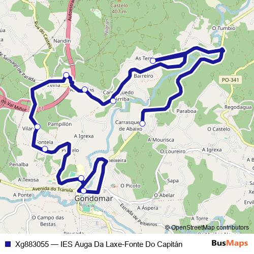 Xg883055 bus Line Map