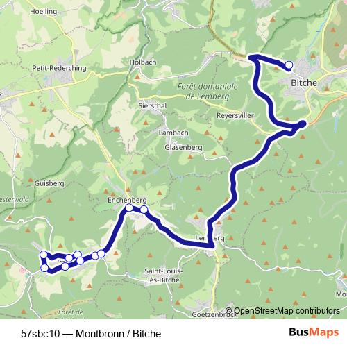 57sbc10 bus Line Map