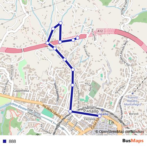 888 bus Line Map