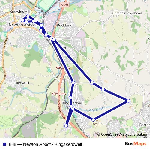 888 bus Line Map
