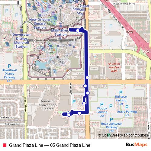 Grand Plaza Line bus Line Map