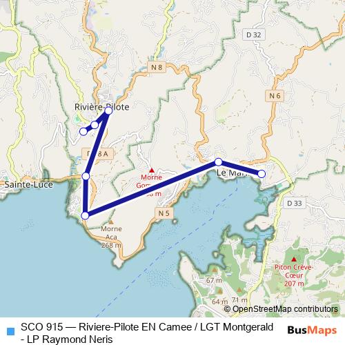 SCO 915 bus Line Map