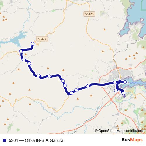 5301 bus Line Map