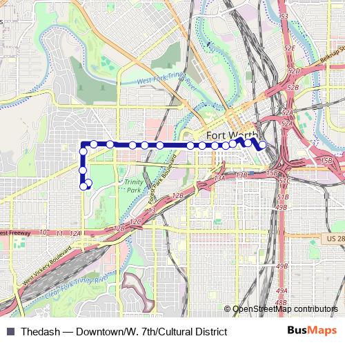 Thedash bus Line Map