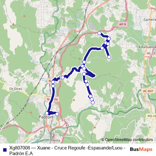 Xg807008 bus Line Map
