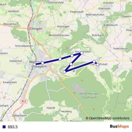 693.3 bus Line Map