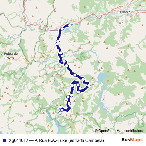Xg644012 bus Line Map