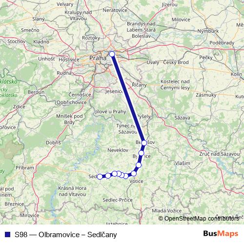 S98 rail Line Map