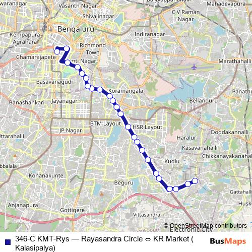 346-C KMT-Rys bus Line Map