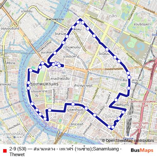2-9 (53l) bus Line Map