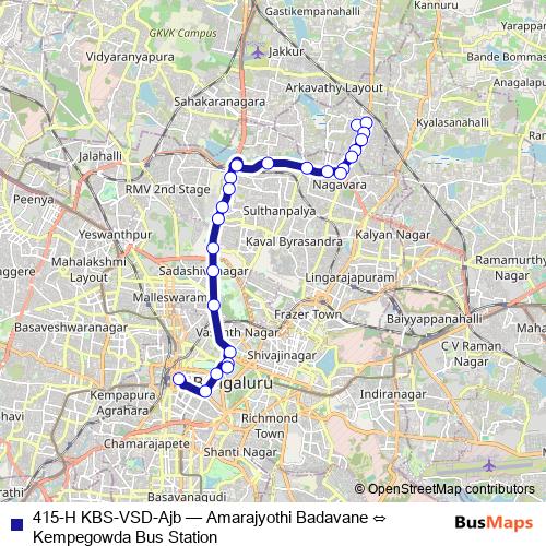 415-H KBS-VSD-Ajb bus Line Map