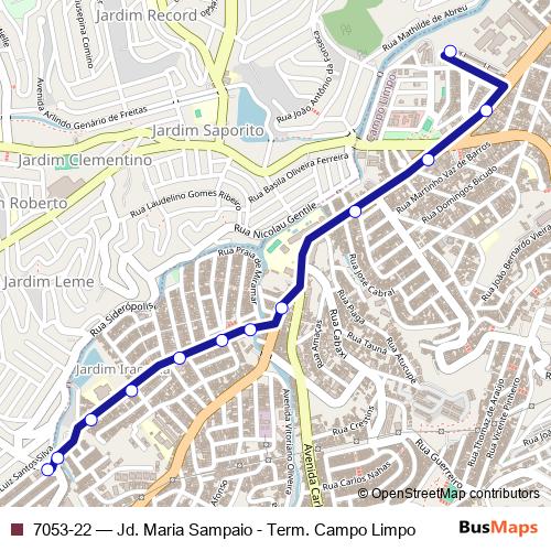 7053-22 bus Line Map